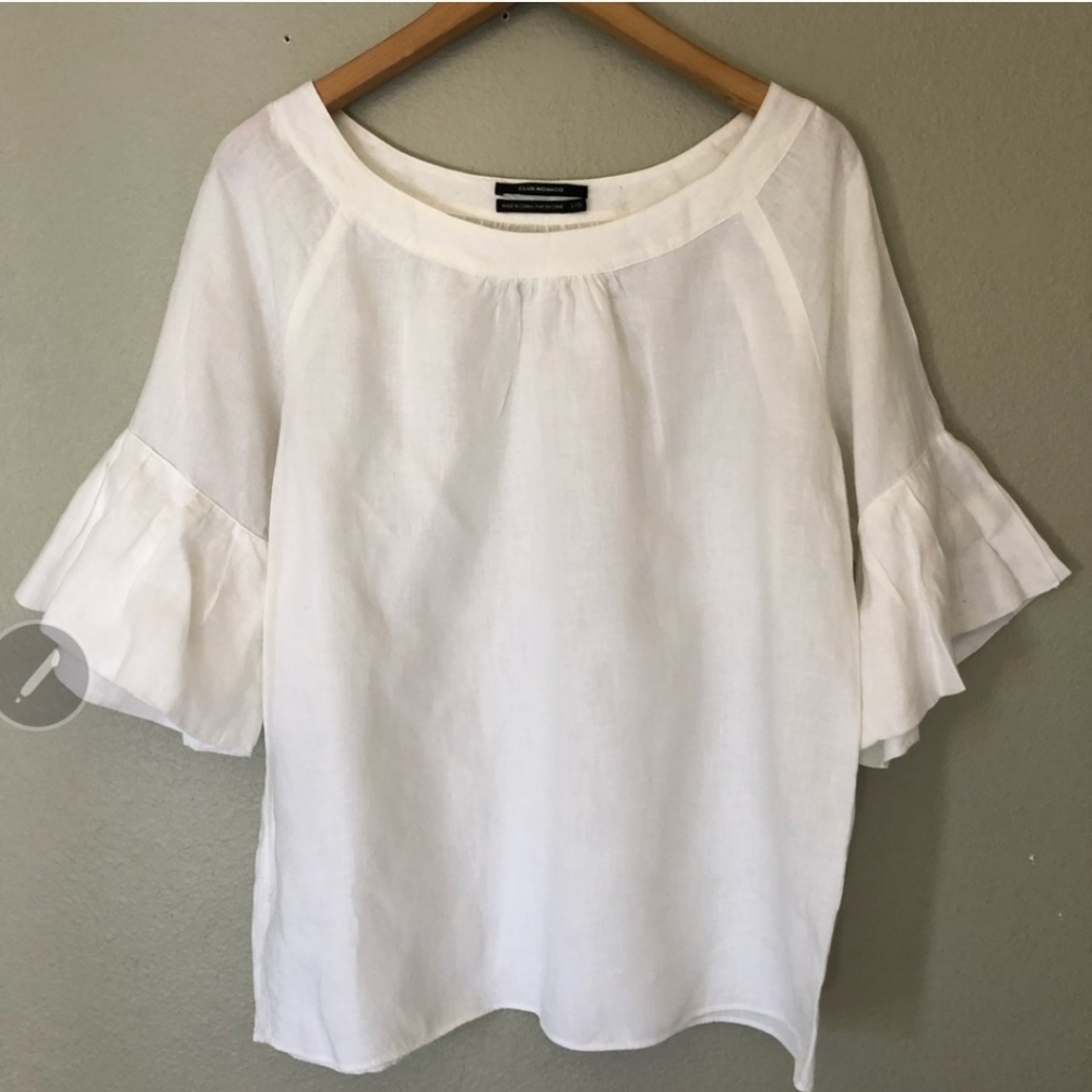 Club Monaco ruffle  sleeves  blouse